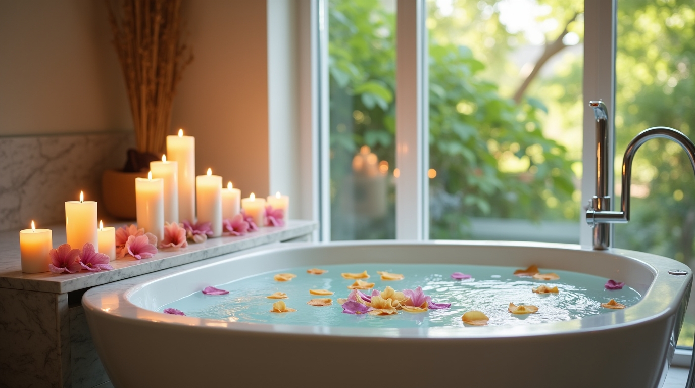 bains relaxants et aromathérapie