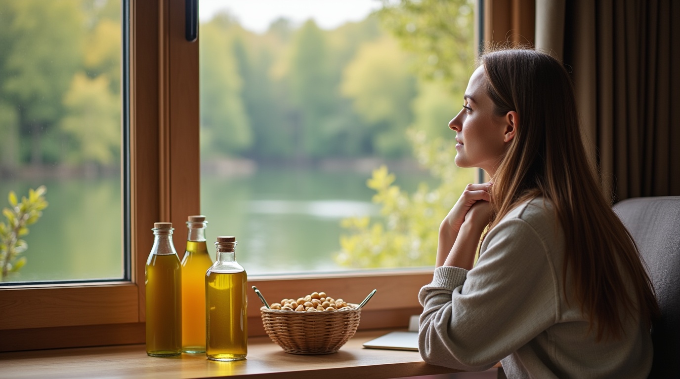 Personne apaisée illustrant l'impact des oméga-3 sur la gestion des émotions.