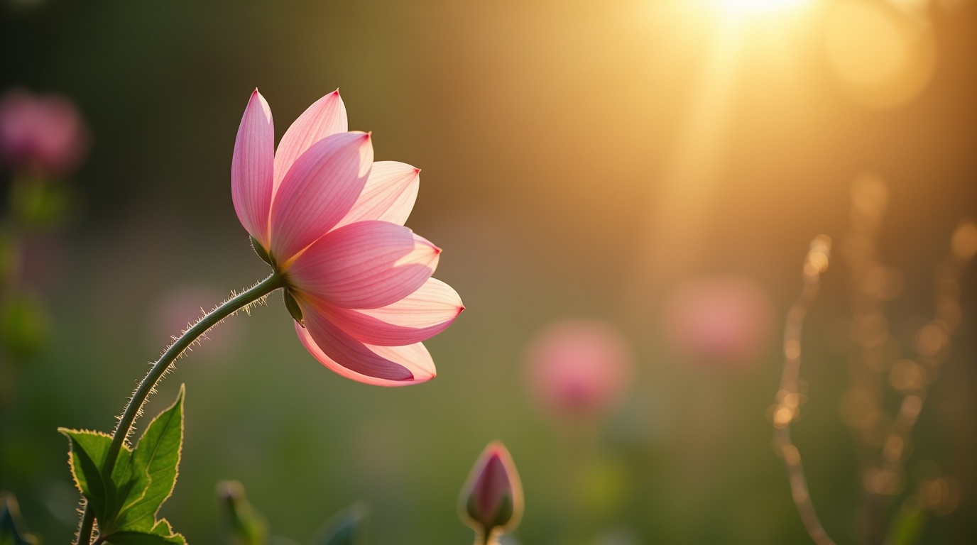 Fleur de passiflore dans un jardin apaisant symbolisant la sérénité face à l'anxiété.